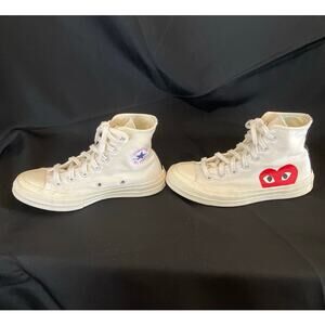 Converse x Comme des Garçons Chuck 70 High Top Blue Men 4 Women 6 CDG Play Scuff
